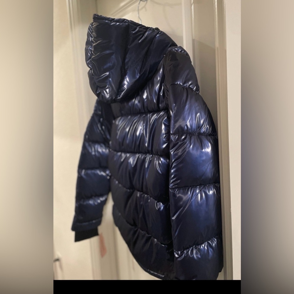 🆕 BCBGeneration Liquid Sapphire Puffer Winter Coat XL – Eco-Friendly Feather - Picture 11 of 13